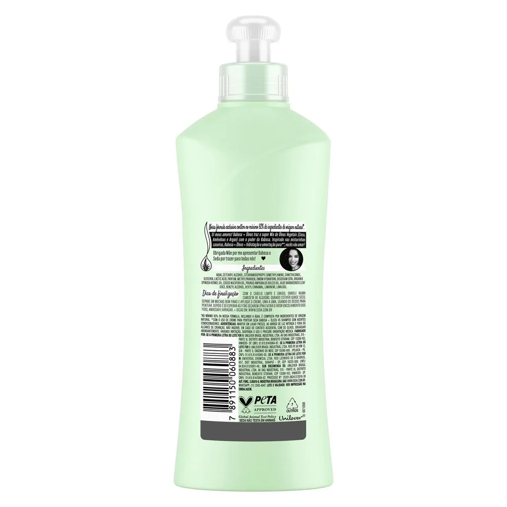 Creme de Pentear Seda By Rayza Babosa + Óleos 300ml