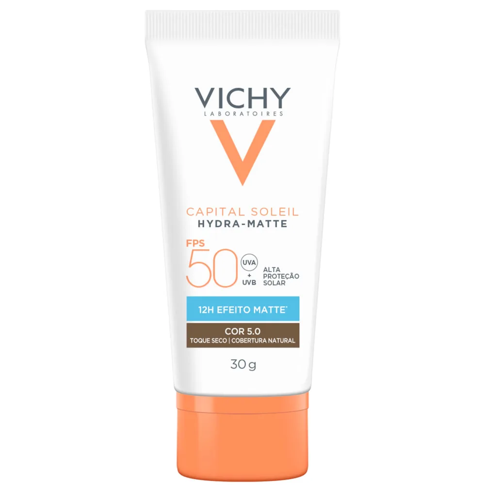Protetor Solar Facial Vichy Capital Soleil Hydra Matte FPS50 Cor 5.0 30g