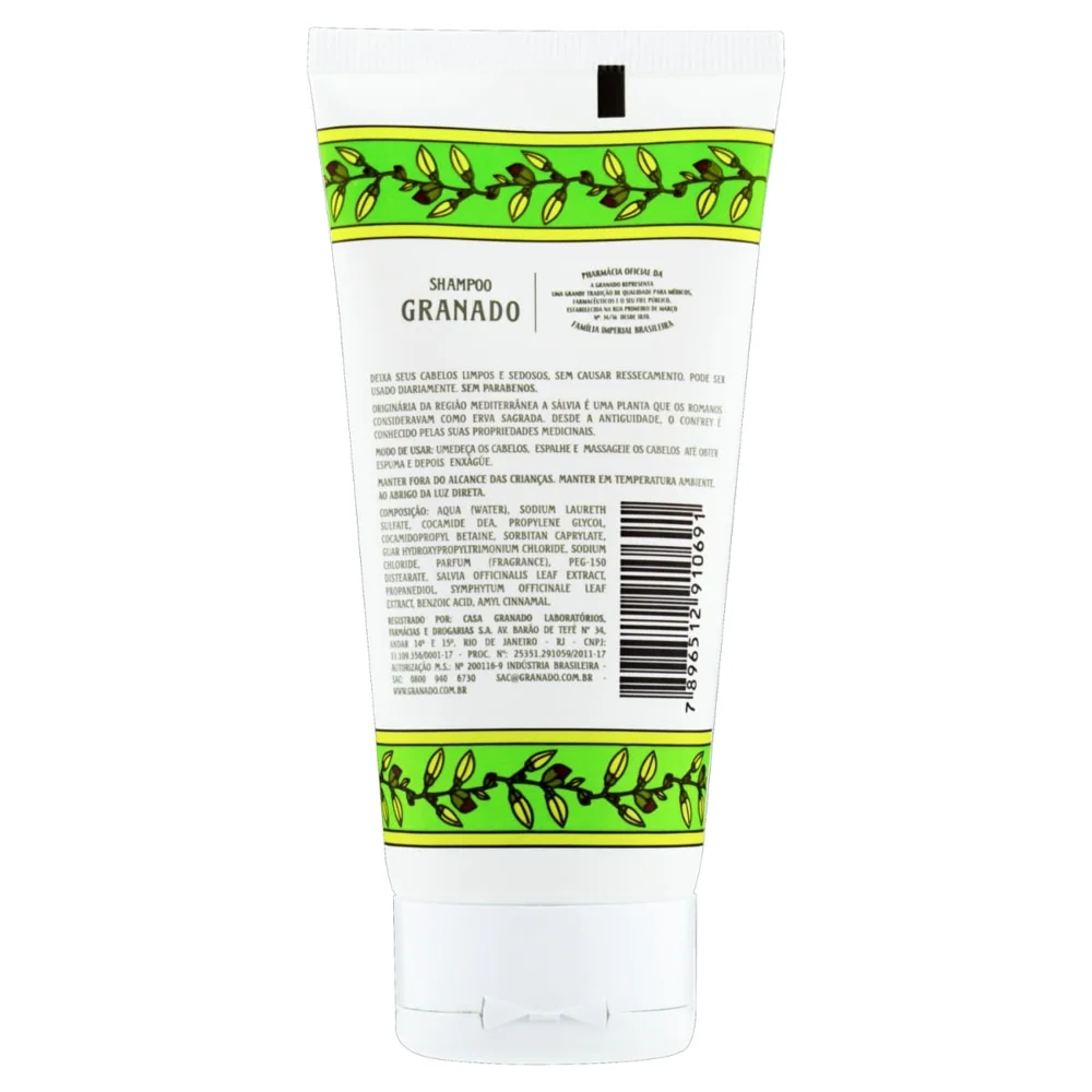 Shampoo Granado Terrapeutics Sálvia E Confrey 180ml
