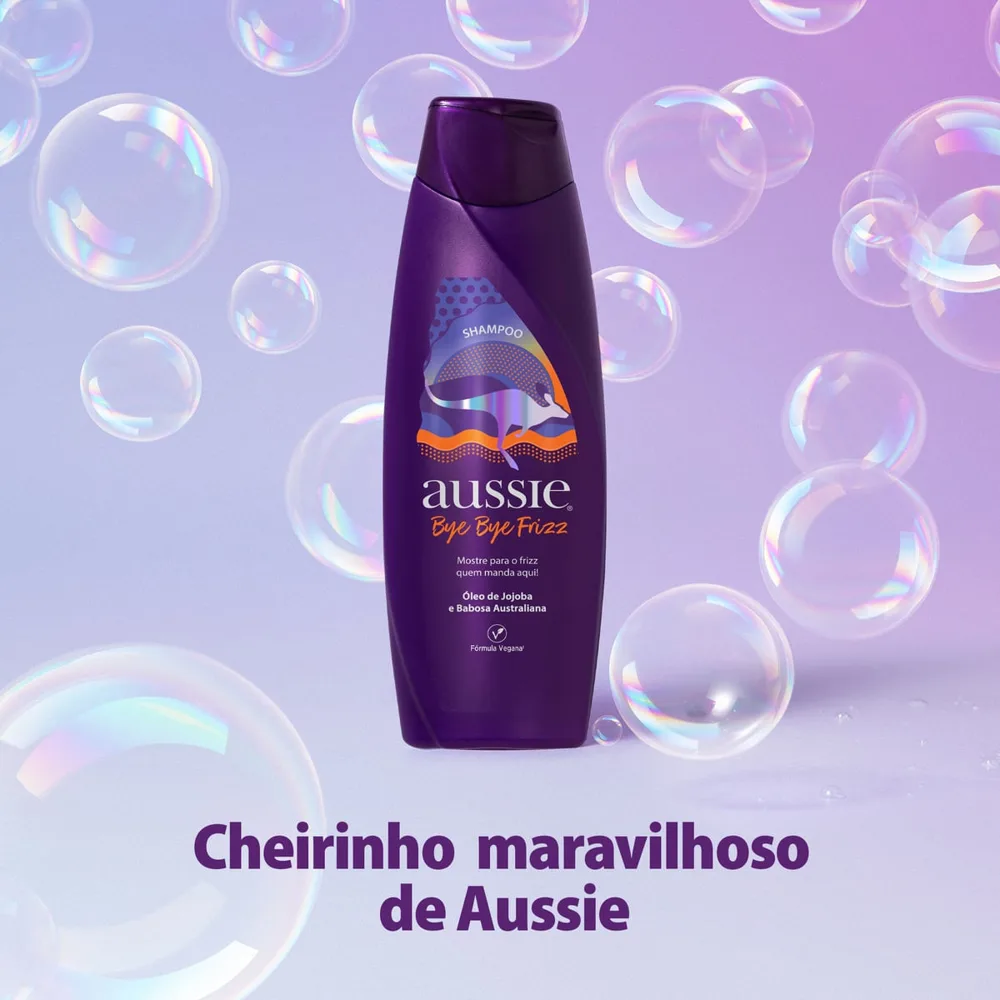 Kit Shampoo Aussie Bye Bye Frizz 180ml 1 Unidade + Tratamento 3 Minutos Milagrosos Aussie Bye Bye Frizz 236ml 1 Unidade