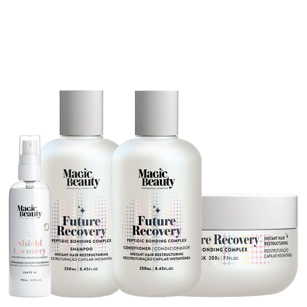 Kit Magic Beauty Future Recovery - Shampoo 250ml + Condicionador 250ml + Máscara 200g +Leave-In Shield 120ml