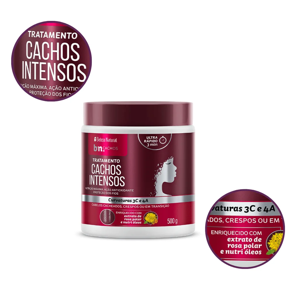 Creme De Tratamento Beleza Natural Cachos Intensos 500g