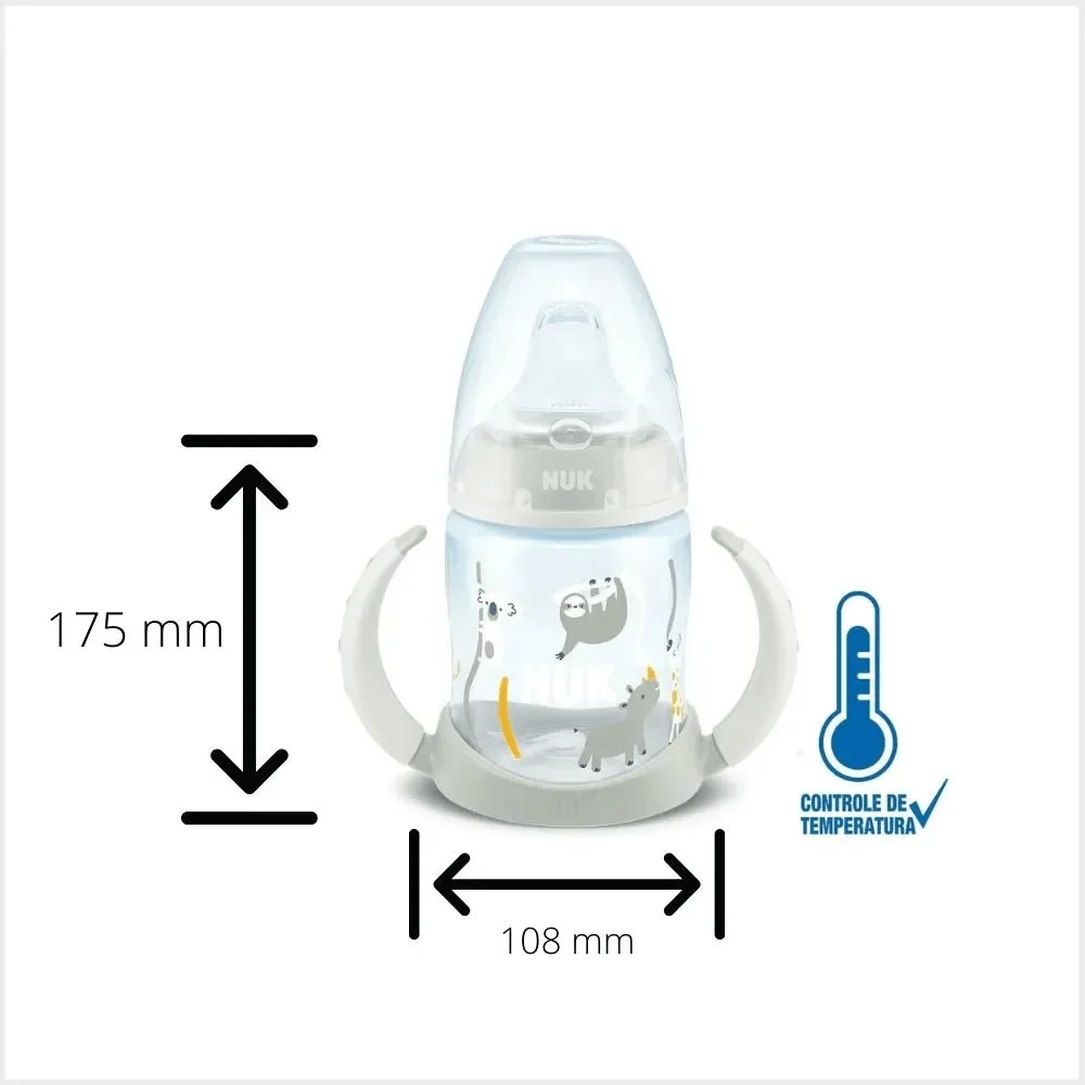 Copo de Treinamento NUK First Choice +6 meses Controle de Temperatura com Alça Neutro 150ml 1 Unidade