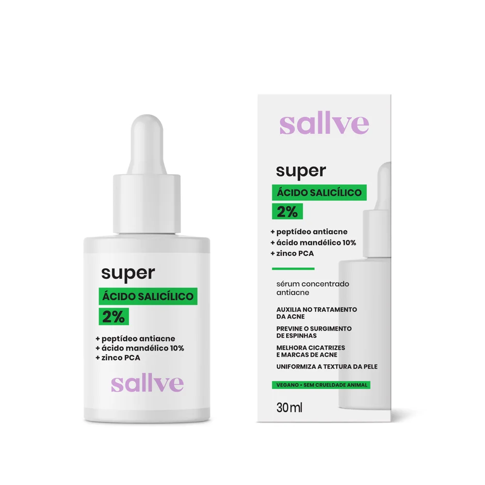 Sérum Facial Sallve Super Antiacne Ácido Salicílico 2% 30ml