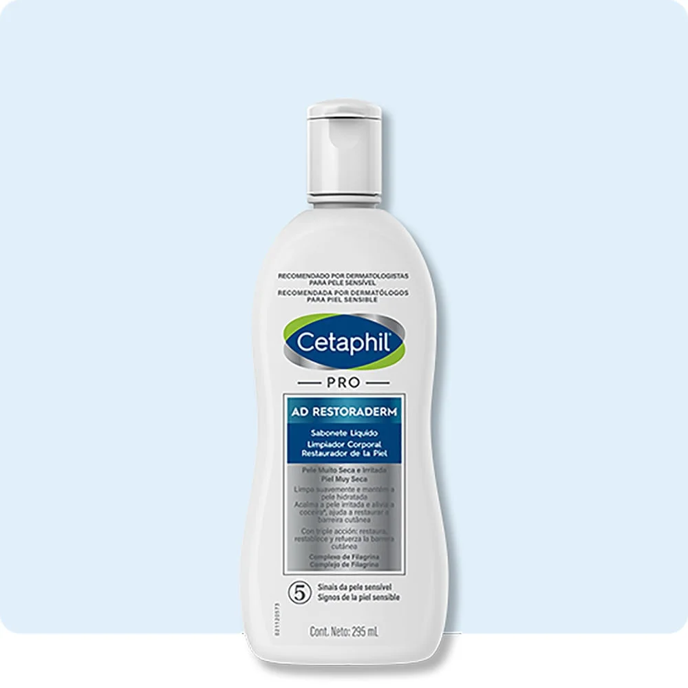 Sabonete Líquido Cetaphil Pro AD Restoraderm Peles Atópicas 295ml