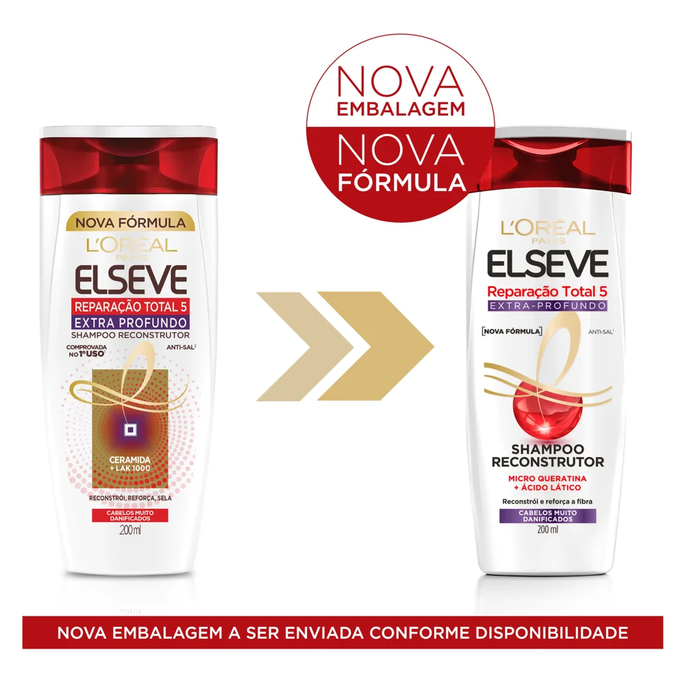 Shampoo Elseve Reparação Total 5 Extra Profundo Reconstrutor 200ml