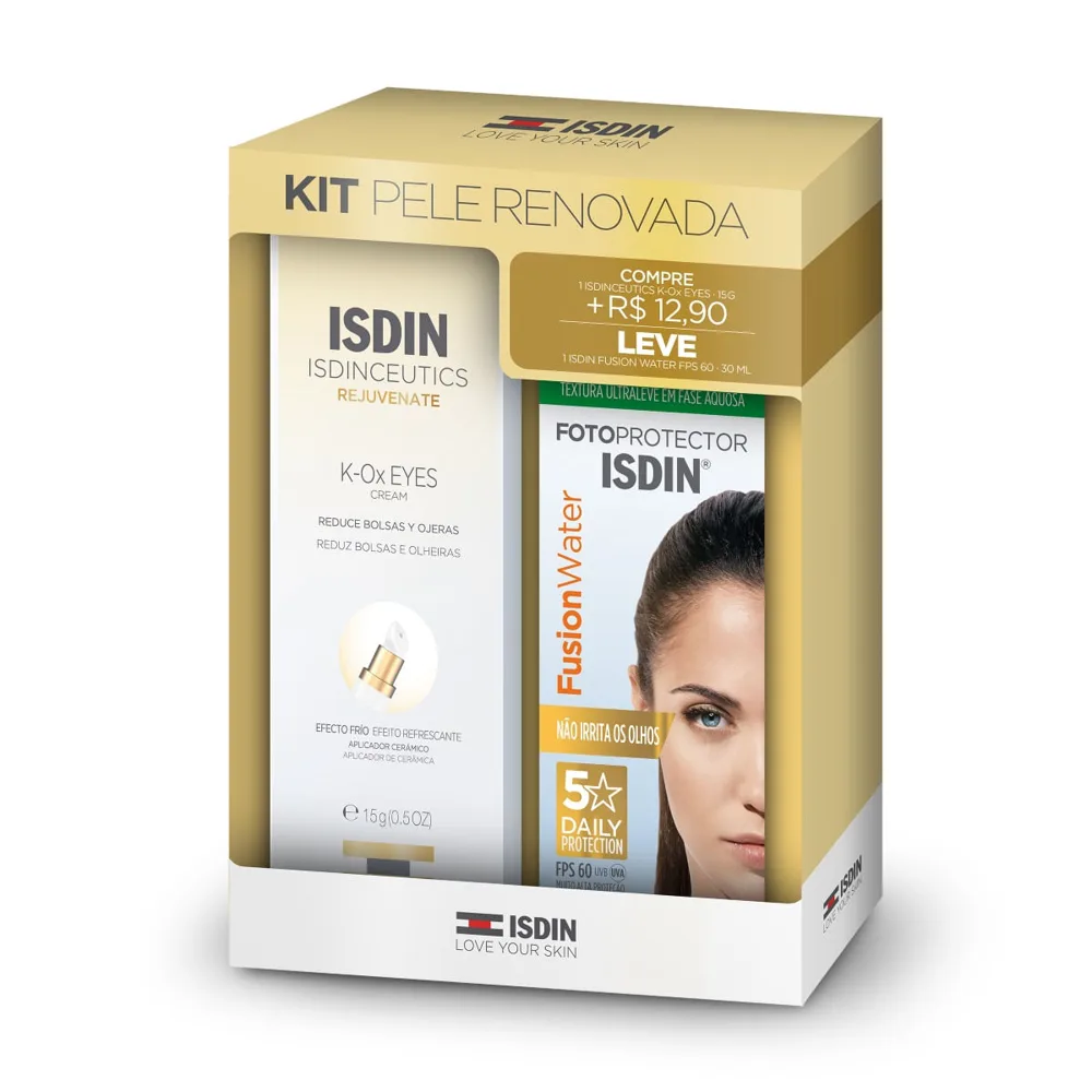 Kit Anti-Idade Isdin Ceutics K-Ox Eyes 15g + Protetor Solar Facial  Fusion Water 30ml