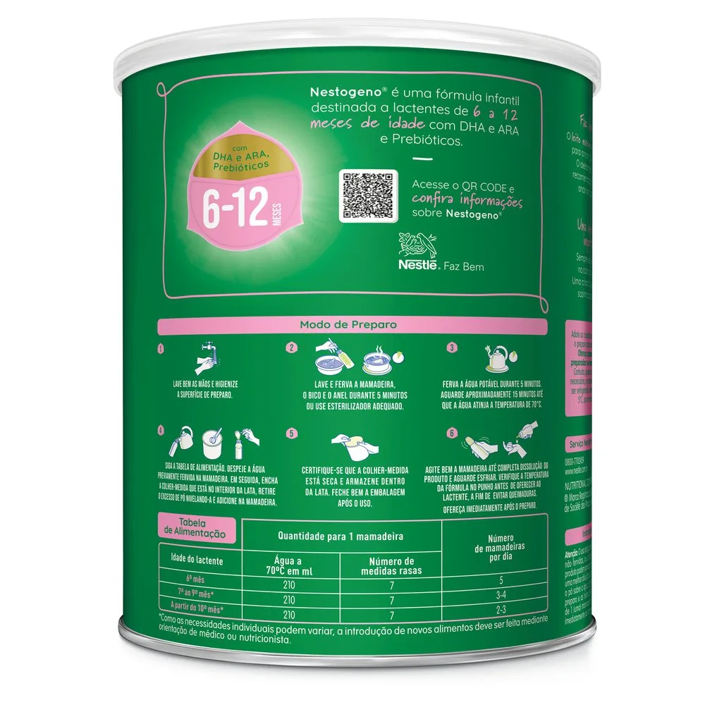 Fórmula Infantil Nestogeno 2 de 6 a 12 meses 800g