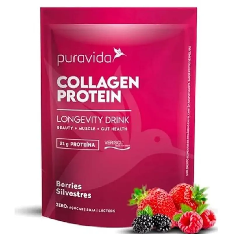Collagen Protein Hidrolisado Berries Silvestres -  Puravida