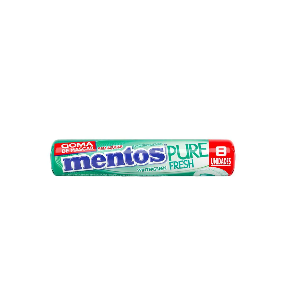Mentos Pure Fresh Chiclete Sem Açúcar Sabor Wintergreen com 8 unidades