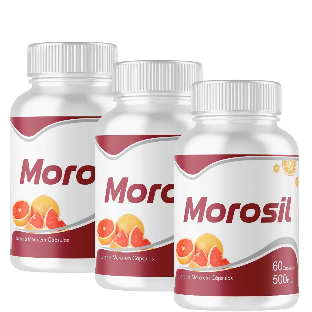Morosil Laranja Moro 500mg 60 cápsulas - Kit 3 Frascos