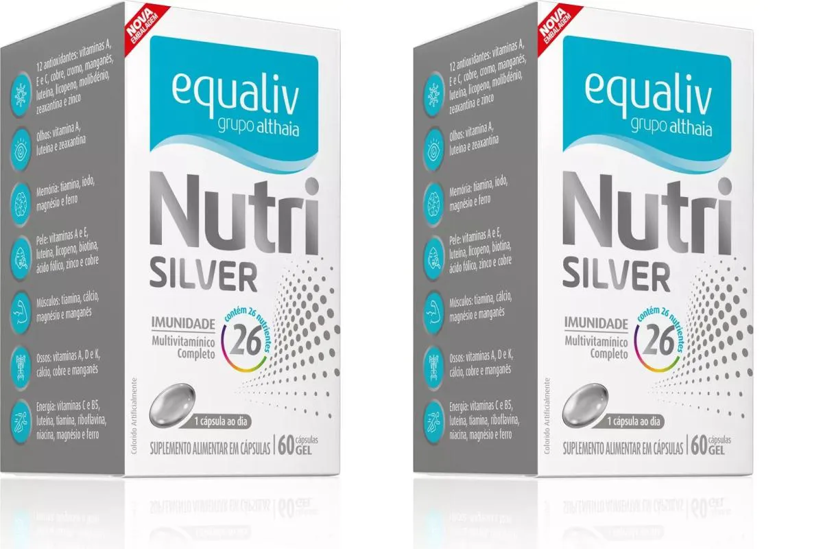 Kit com 2 Suplemento Vitamínico Equaliv Nutri Silver 60cps