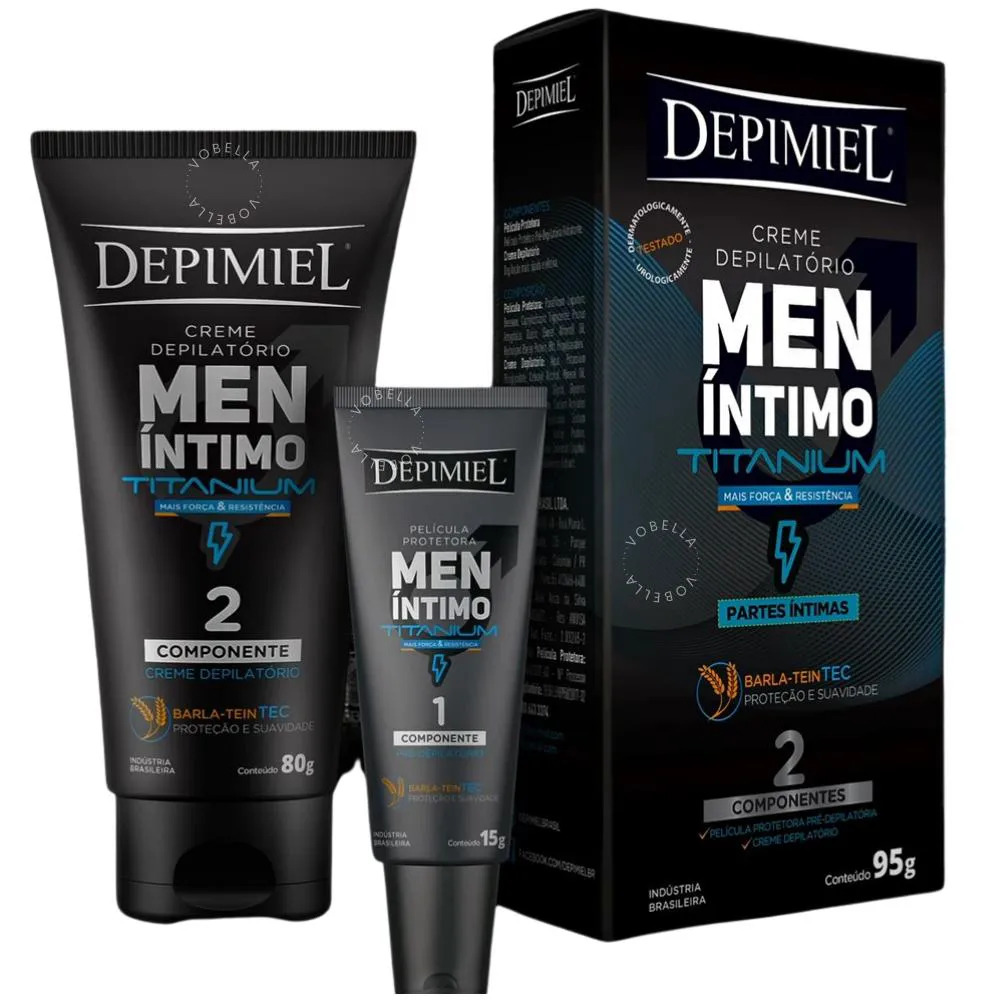 Kit Depilação Depimiel Masculino Men Corpo + Partes Íntimas