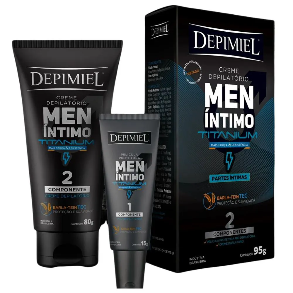 Kit 2 Cremes Depilatório Men Masculino Íntimo Homem Depimiel