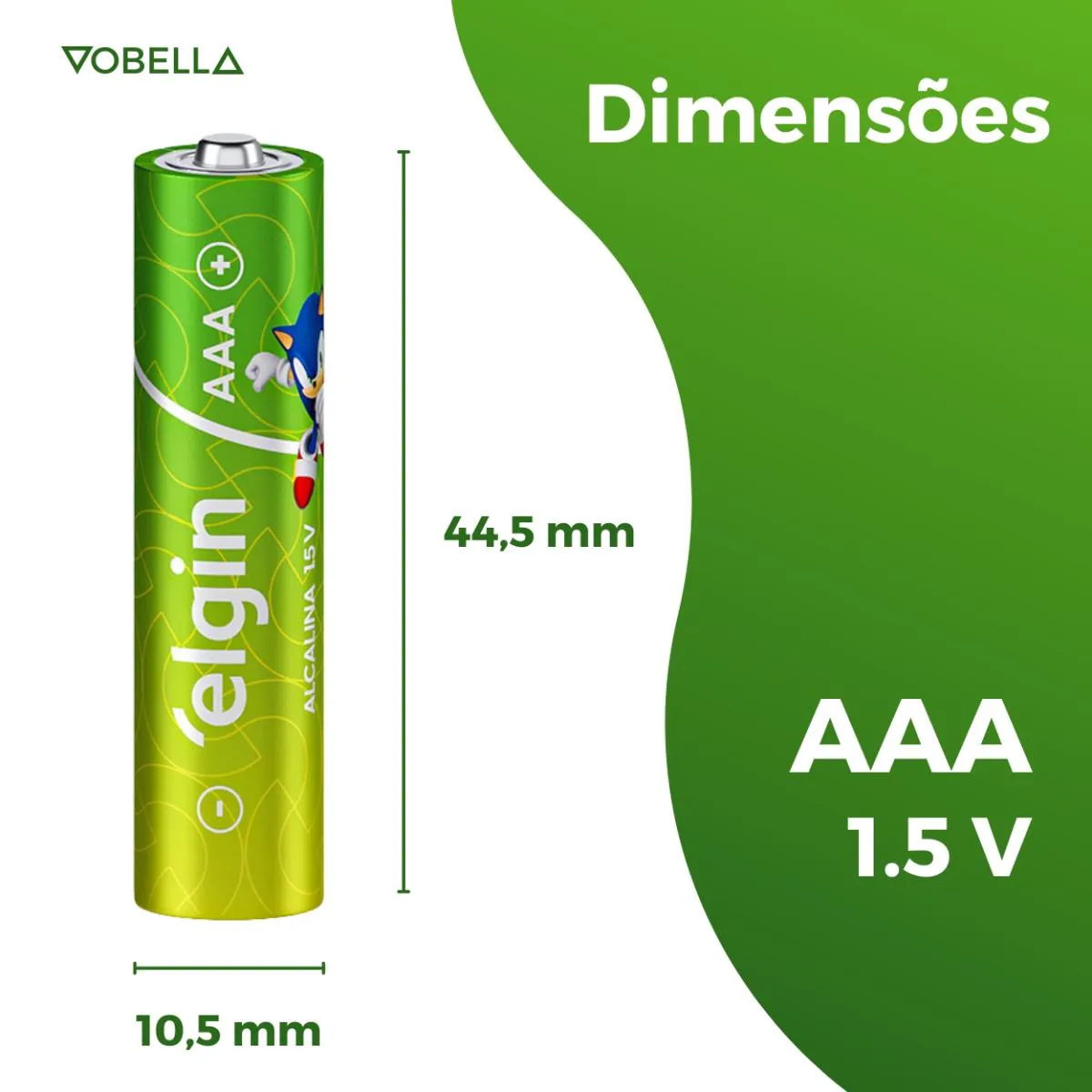 Pilha Alcalina Aaa Palito Elgin Blister Com 4 Unidades