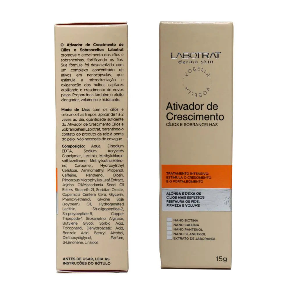Ativador Crescimento Alonga Sobrancelhas Cílios Labotrat 15g