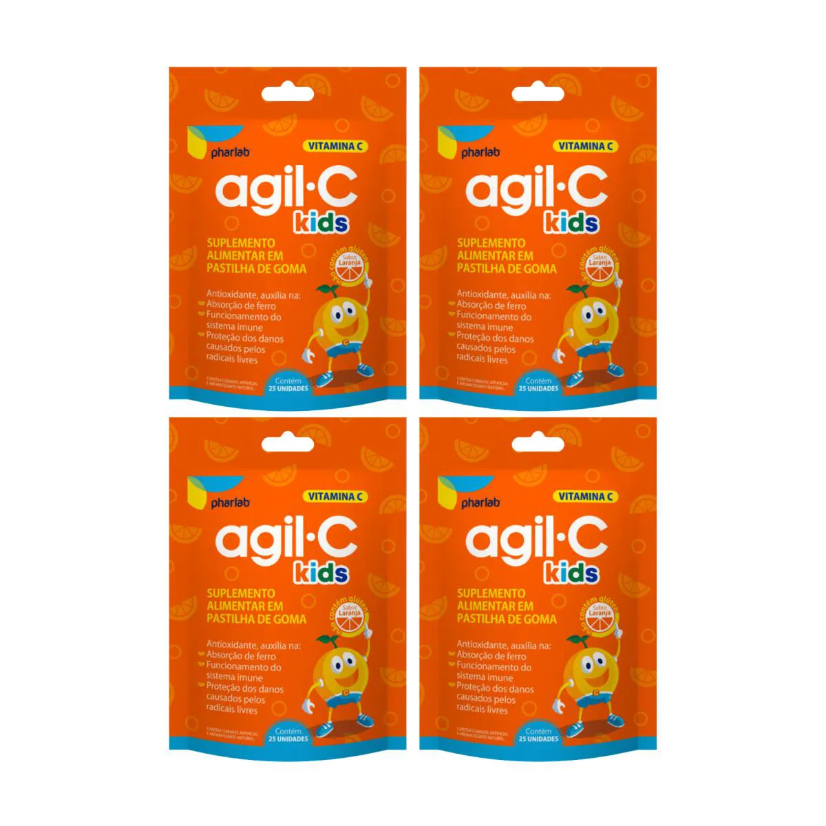 Kit C4 Suplemento Agil C Kids em Gomas C25 Cada – Pharlab