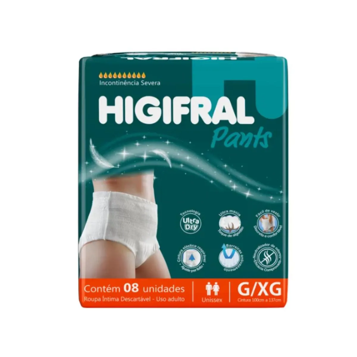 Roupa Íntima Unissex G/xg C08 Incontinência Severa Higifral