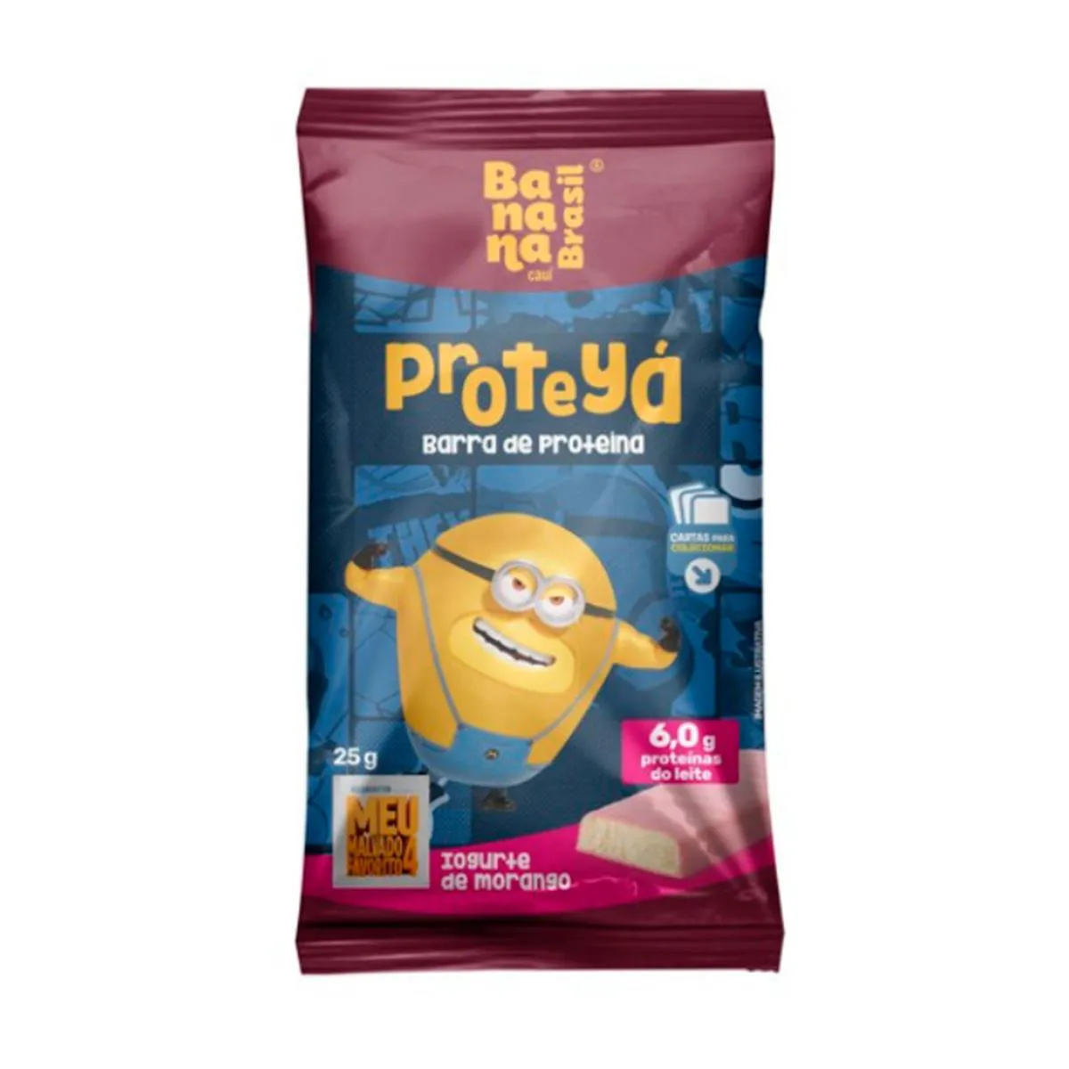 Barra de Proteína Banana Brasil Proteyá Iogurte de Morango 25g