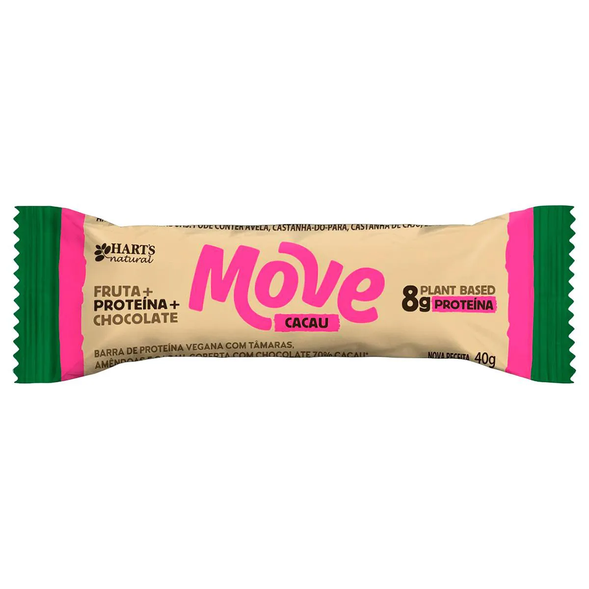 Barra de Proteína Hart's Natural Move Cacau 40g