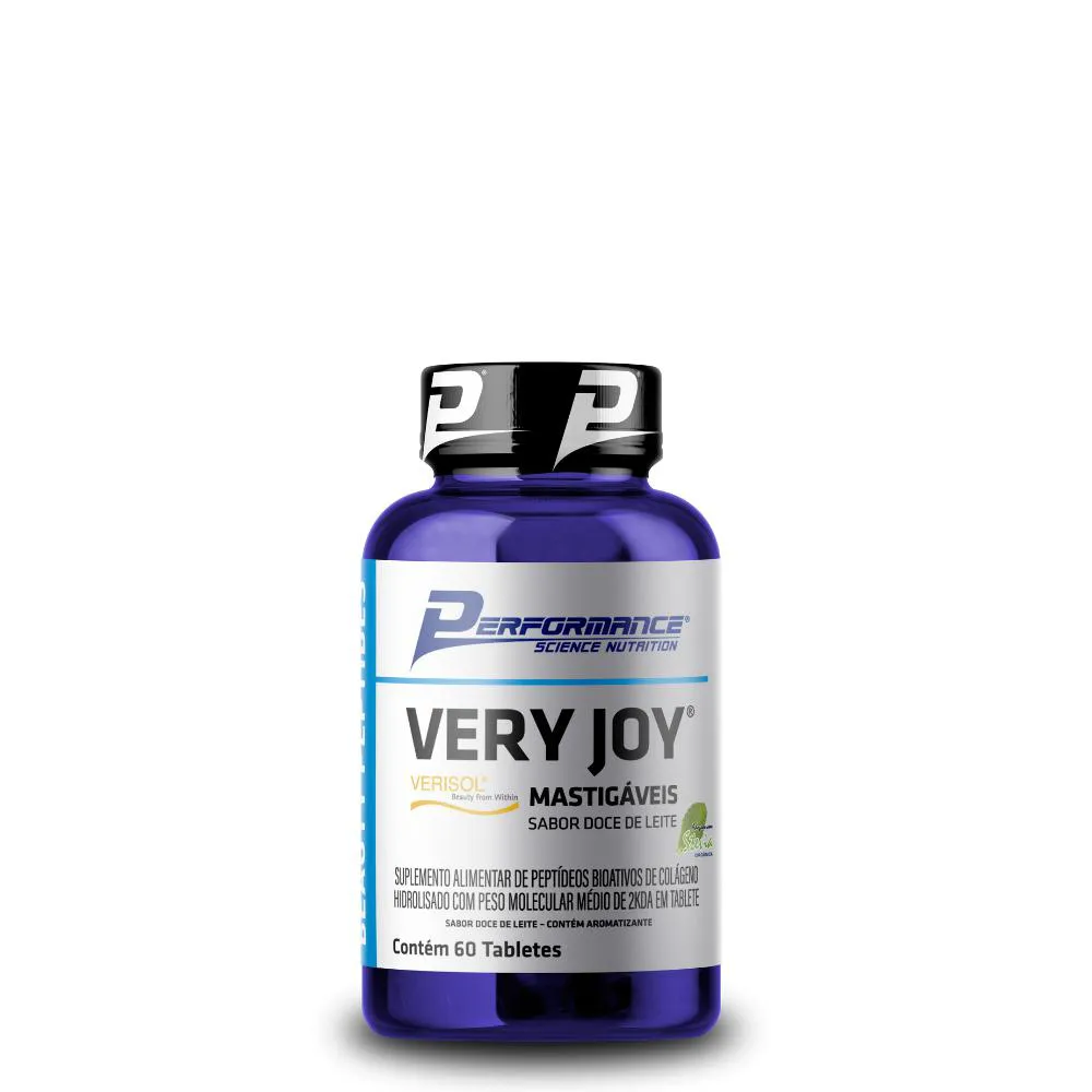 Colágeno Hidrolisado Verisol em Tabletes Mastigáveis – Very Joy 60 Tabs. Doce DE Leite