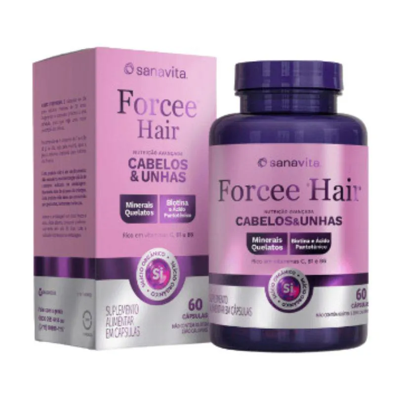 Forcee Hair + Biotina - 60 cápsulas - Sanavita