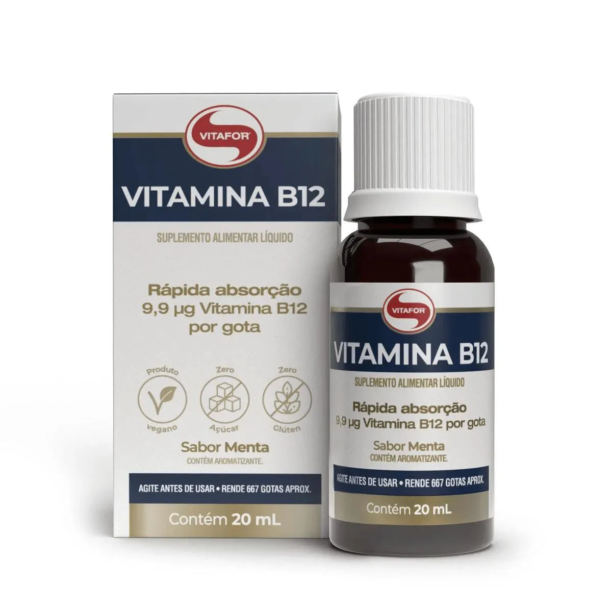 Vitamina B12 Liquido 20 Ml Rápida Absorção Vitafor