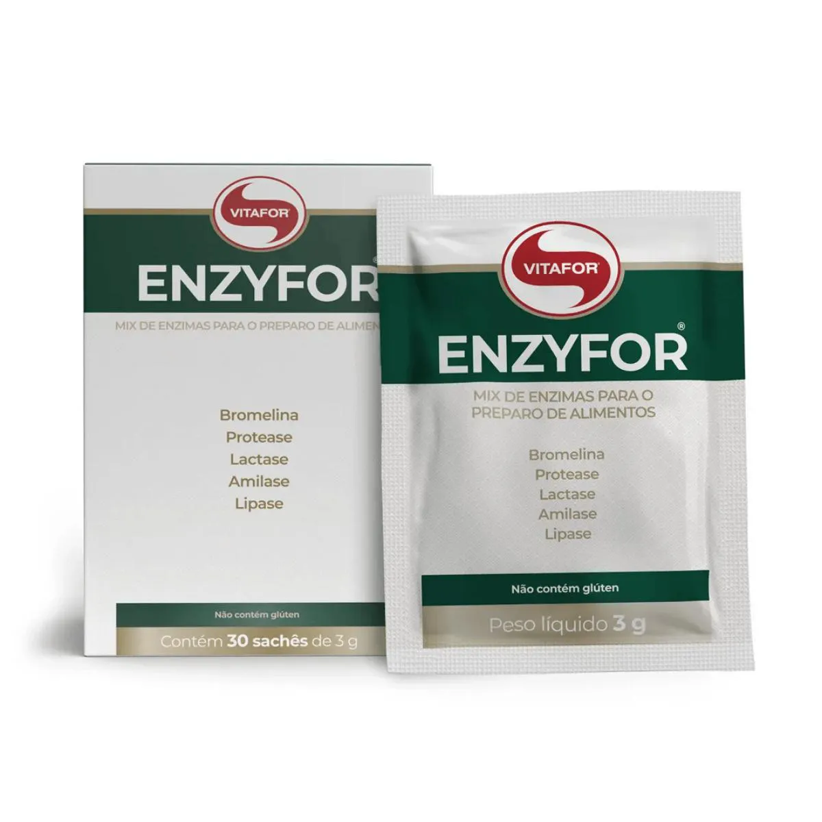 Enzyfor  Mix 5 enzimas Digestivas 30 Sachês 3G Vitafor