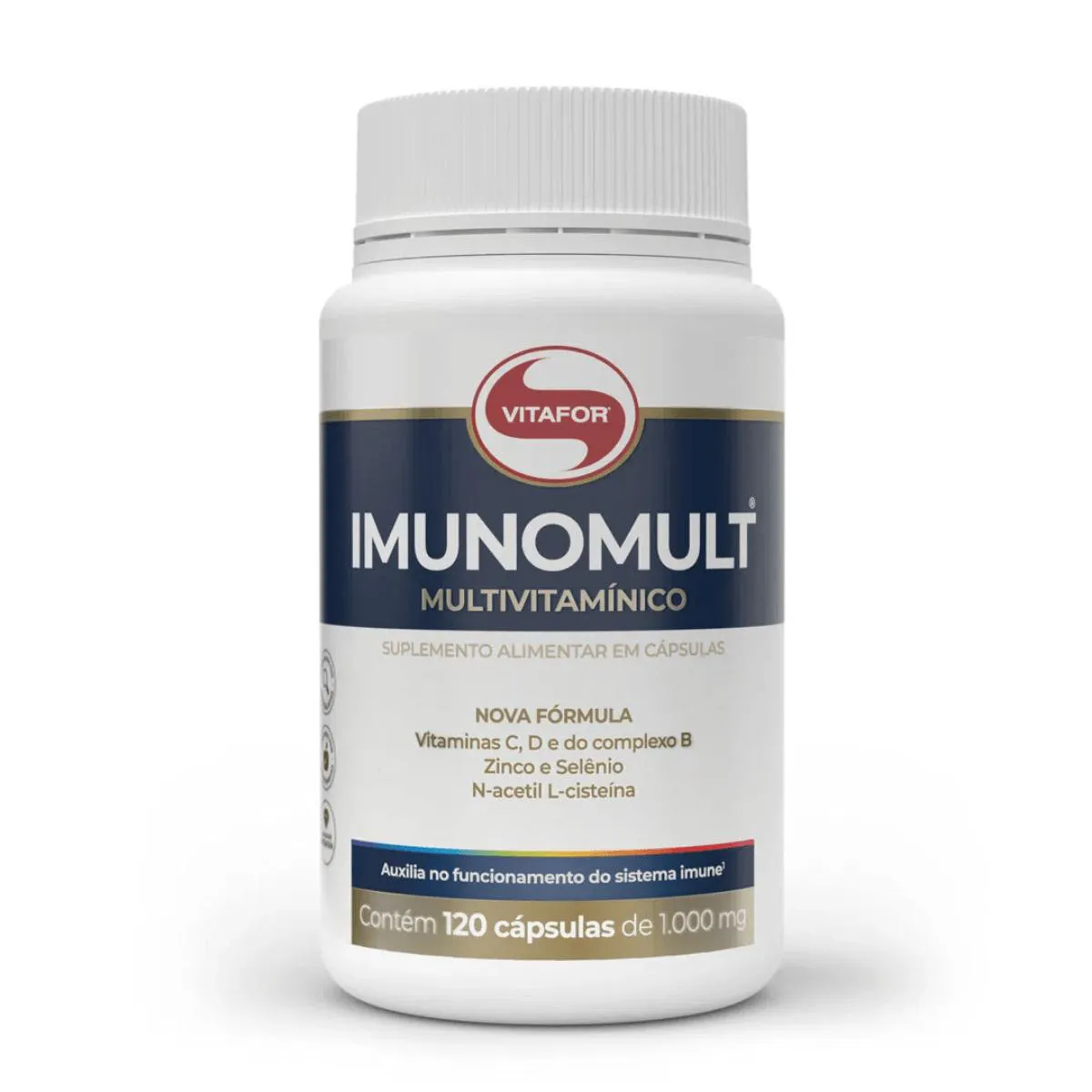Imunomult Multivitamínico Vitaminas Minerais 120 cápsula Vitafor