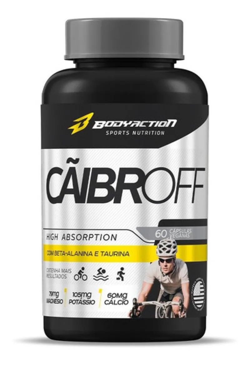 Cãibroff 60 Caps Anti Caimbras Potássio Magnésio B Alanina Sabor Sem Sabor