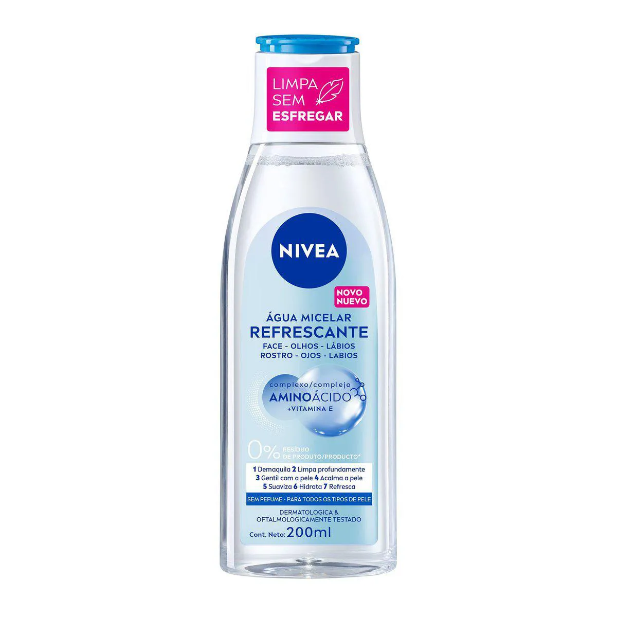 Kit Nivea Demaquilante Bifásico 125ml + Água Micelar 7 em 1 Refrescante 200ml + Mousse de Limpeza Facial 150ml