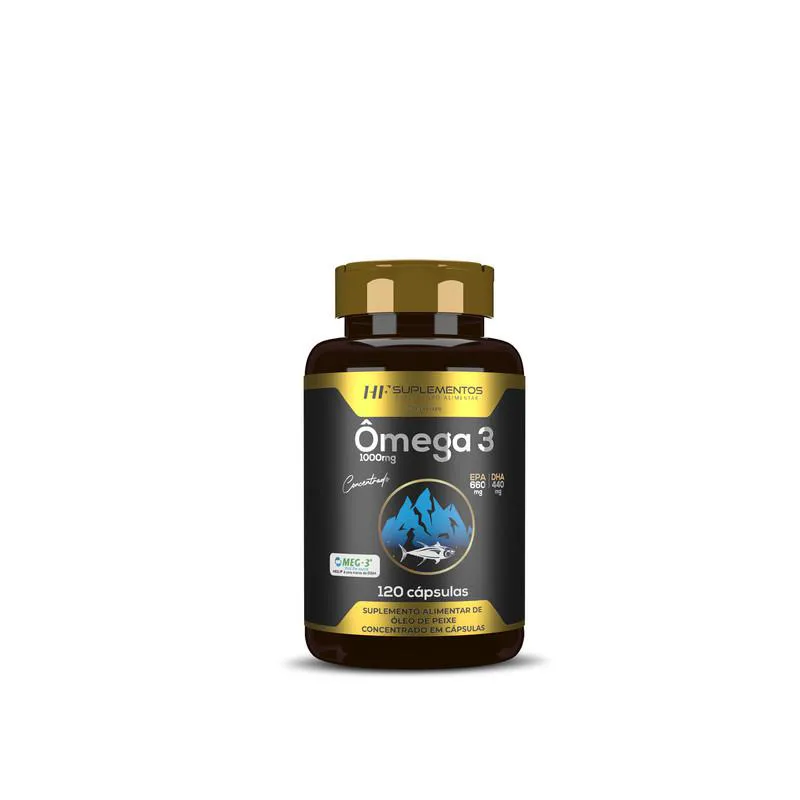 Omega 3 Concentrado Meg 3 120 cápsulas Hf Suplementos