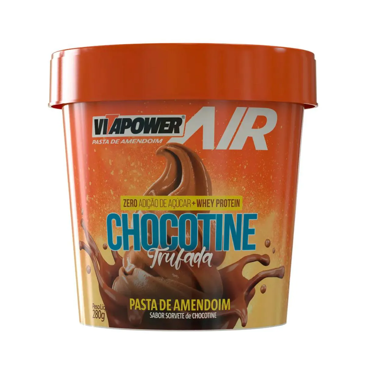 Pasta de Amendoim com Whey Protein Vitapower Air Chocotine Trufada 280g