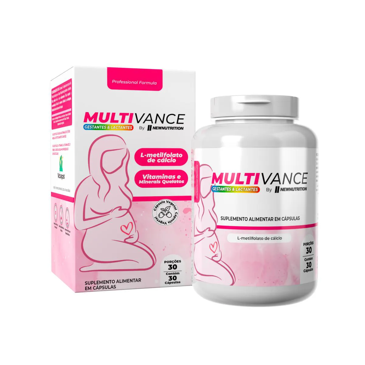 Polivitamínico Multivitamínico Multivance Gestante Lactantes 30 Cápsulas Natural