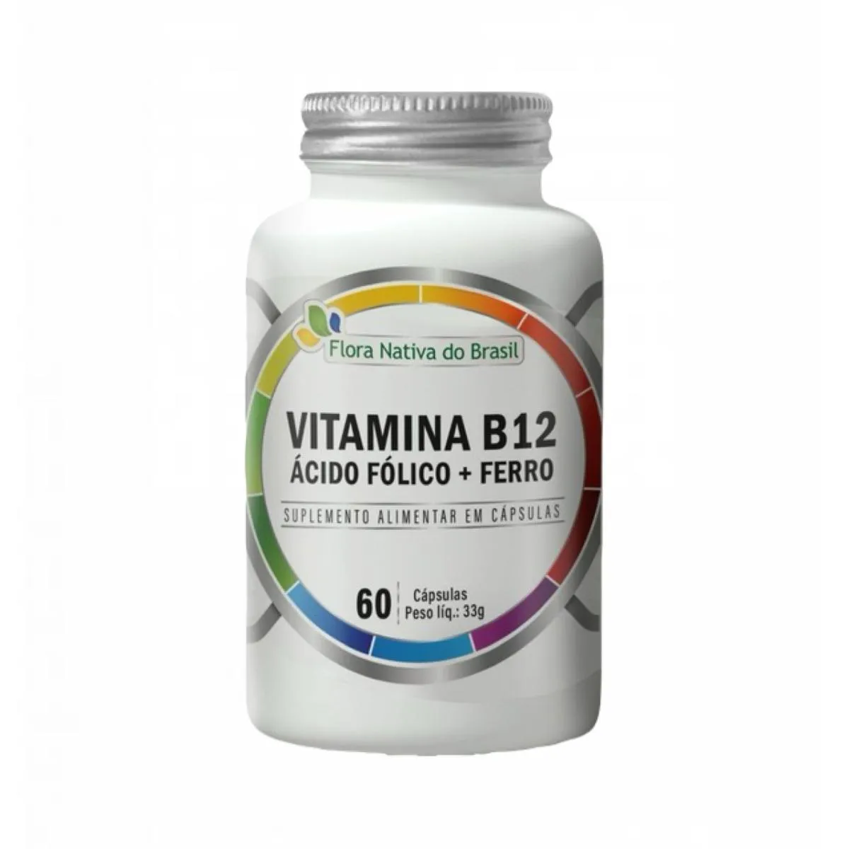 B12 Metilcobalamina - Ácido Fólico - Ferro - 60 cápsulas
