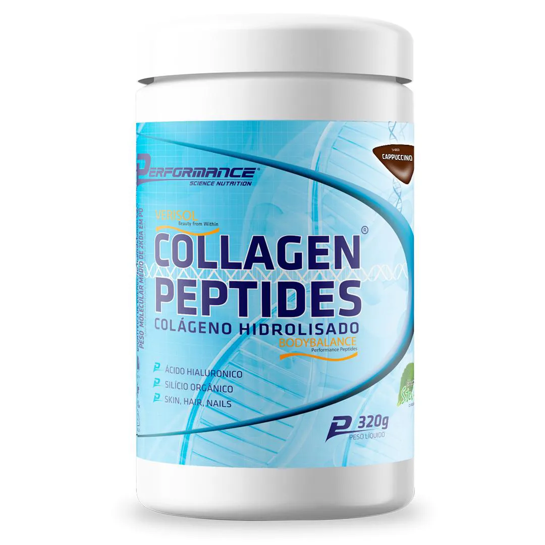 Colágeno Hidrolisado Verisol e Body Balance Collagen Peptides 320G - Performance Nutrition Sem Sabor