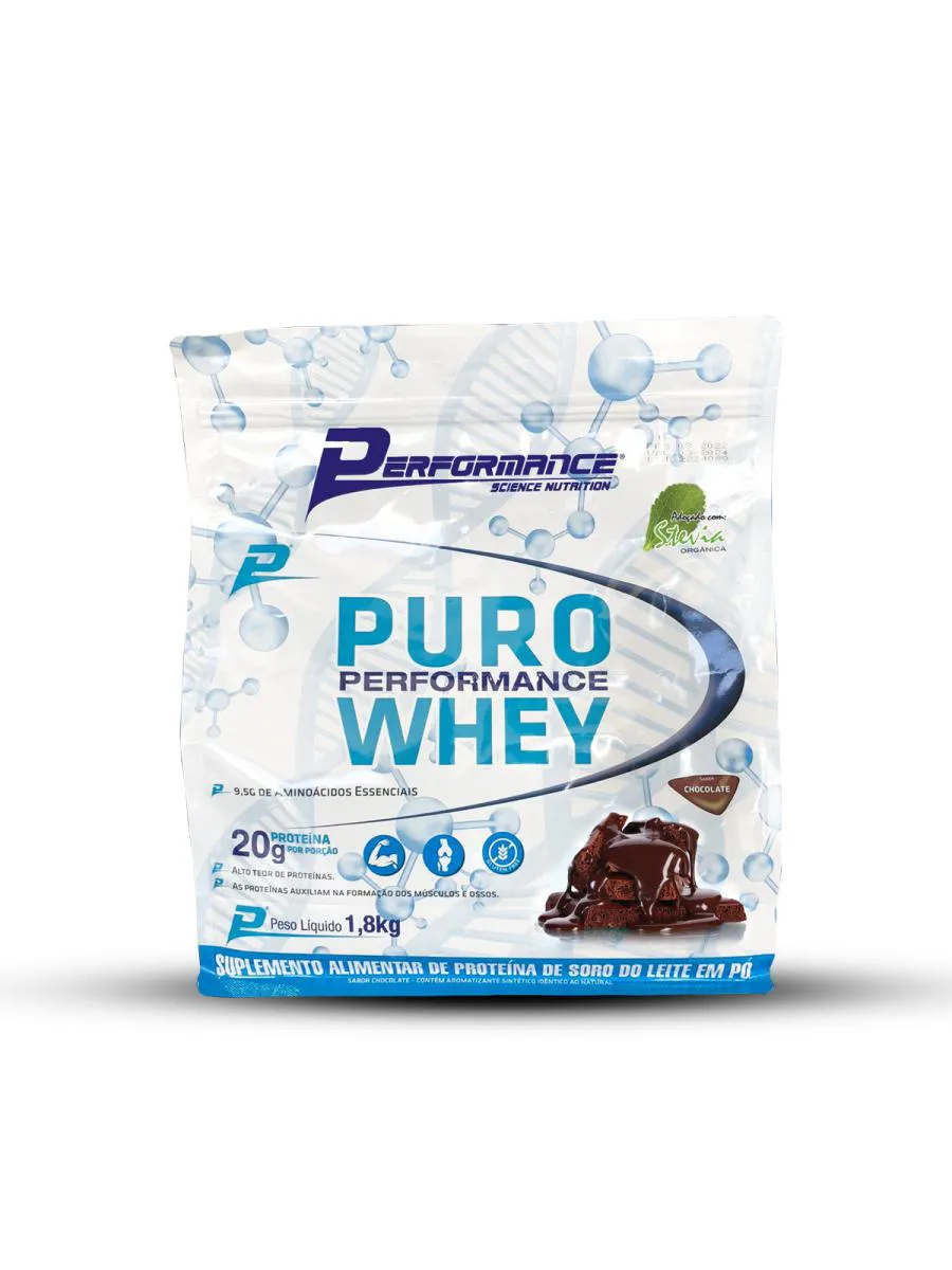 Whey Protein Concentrado Puro Whey 1,8Kg - Performance Nutrition Morango