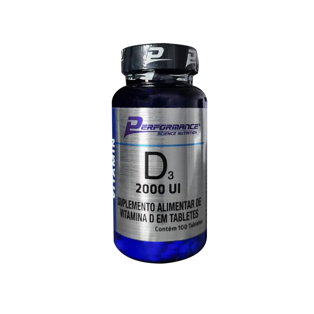 Vitamina D3 2000 Ui com 100 Tabletes - Performance Nutrition