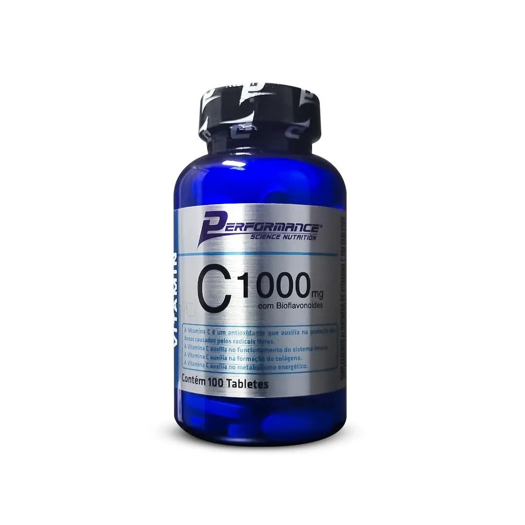 Vitamina C 1000Mg em Tabletes - Performance Nutrition 100 Tabs