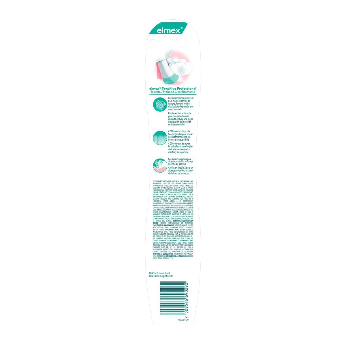 Escova de Dente Elmex Sensitive Professional Ultra Macia Suave 1 unidade