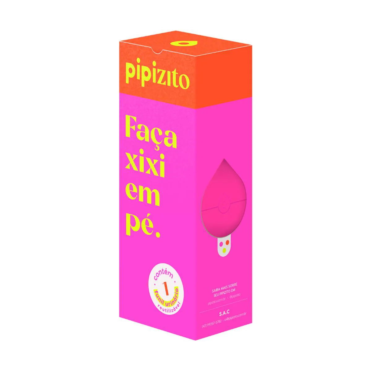 Pipizito Funil Urinário Reutilizável Rosa