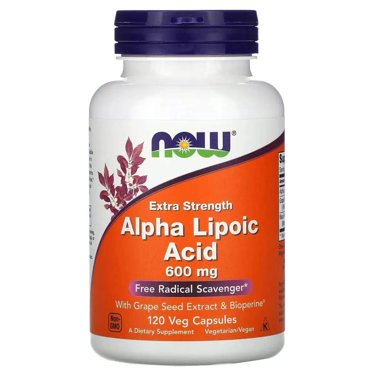 Acido Alpha Lipoico 600mg 120 Capsulas - Now Foods