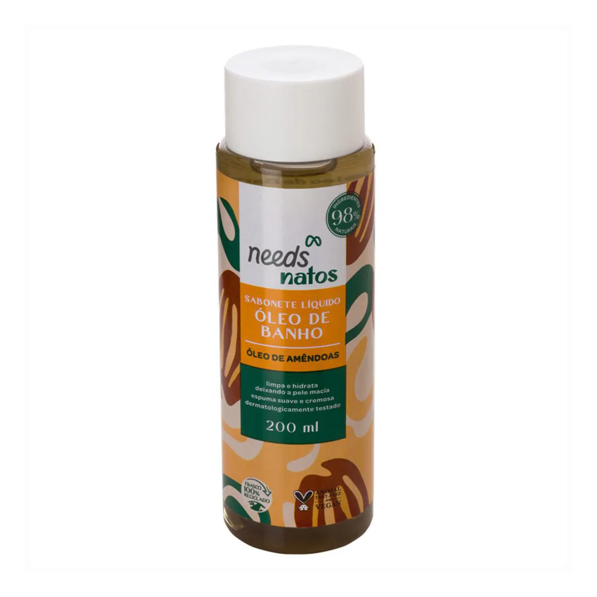 Sabonete Líquido Óleo de Banho Needs Natos Amêndoas 200ml