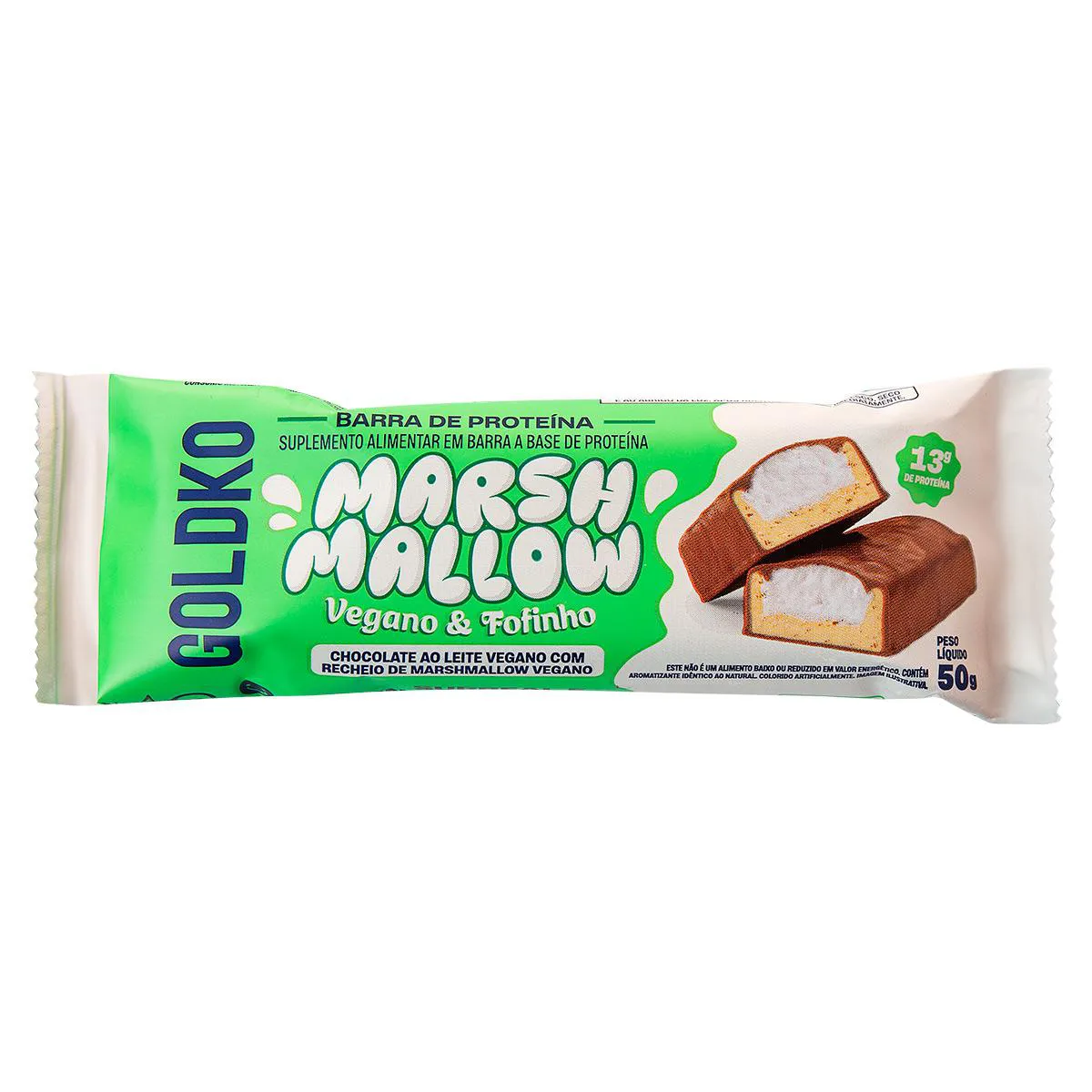 Barra de Proteína Goldko Marshmallow Vegano & Fofinho 50g