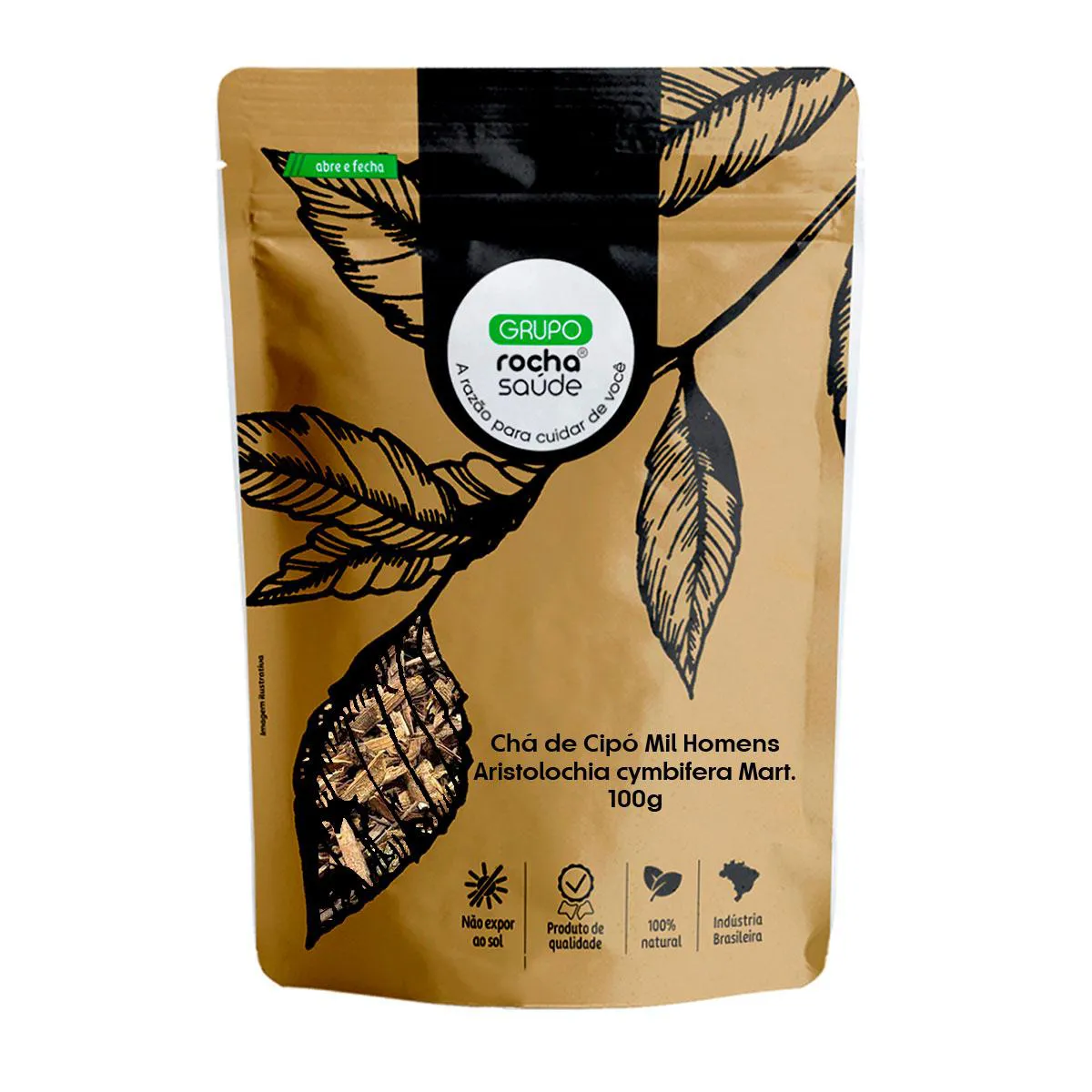 Chá de Cipó Mil Homens - Aristolochia Cymbifera Mart. - 100G