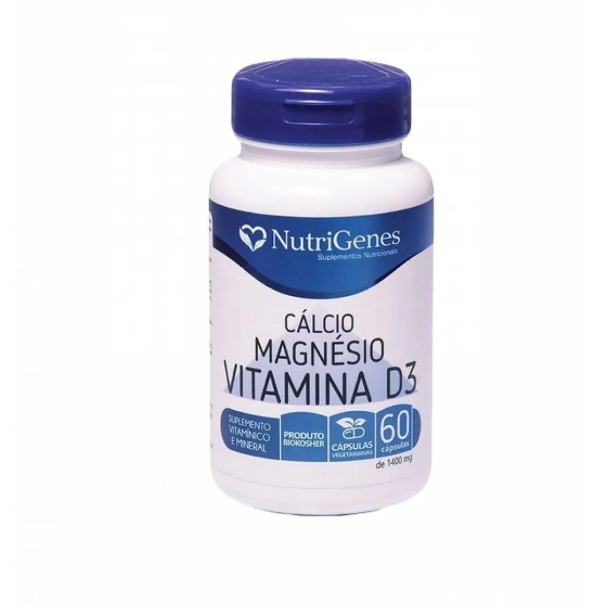 Cálcio- Magnésio- Vitamina D3- 60 Cápsulas- Nutrigenes