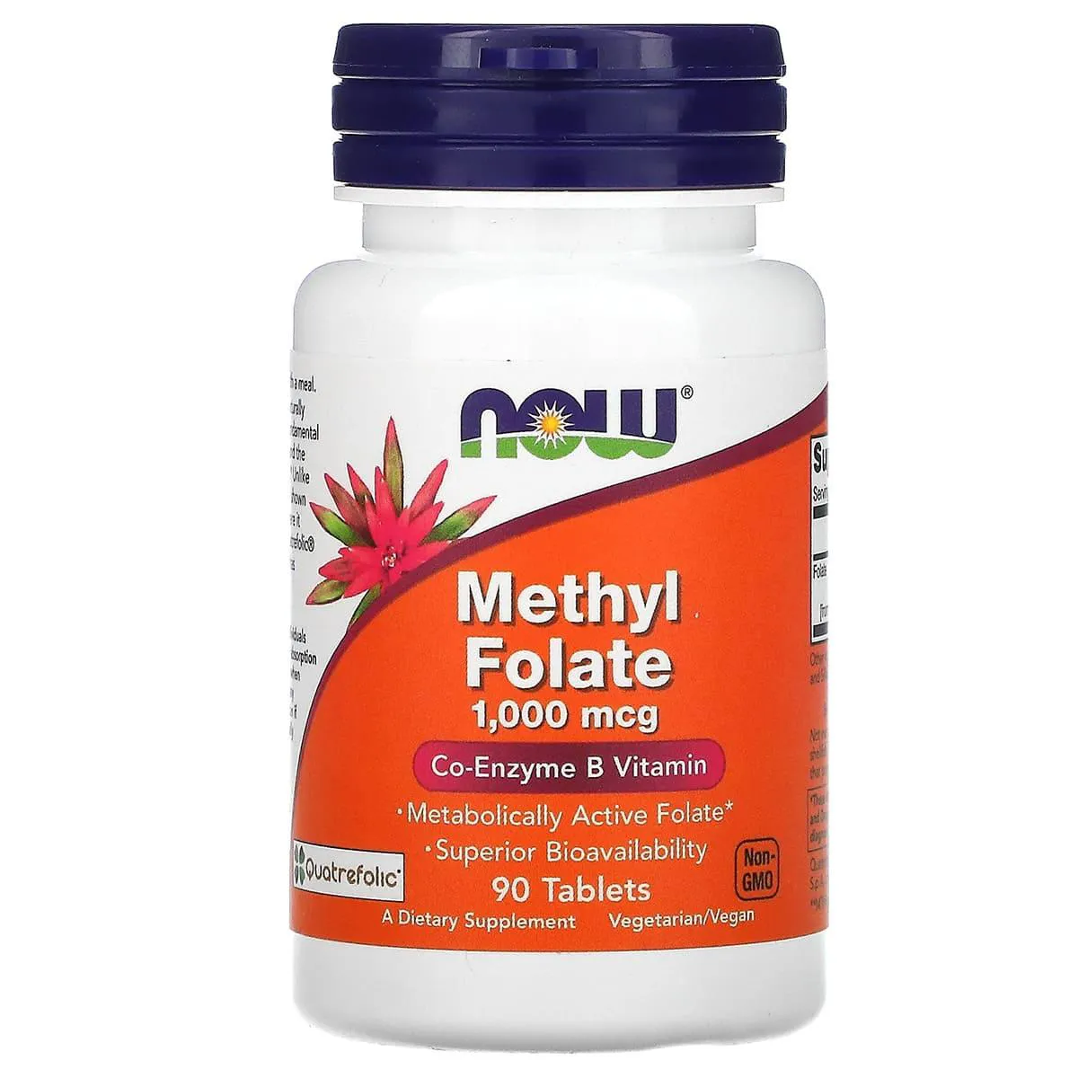 Metilfolato ( Methyl Folate ) 1000mcg 90 Tabletes - Now Foods