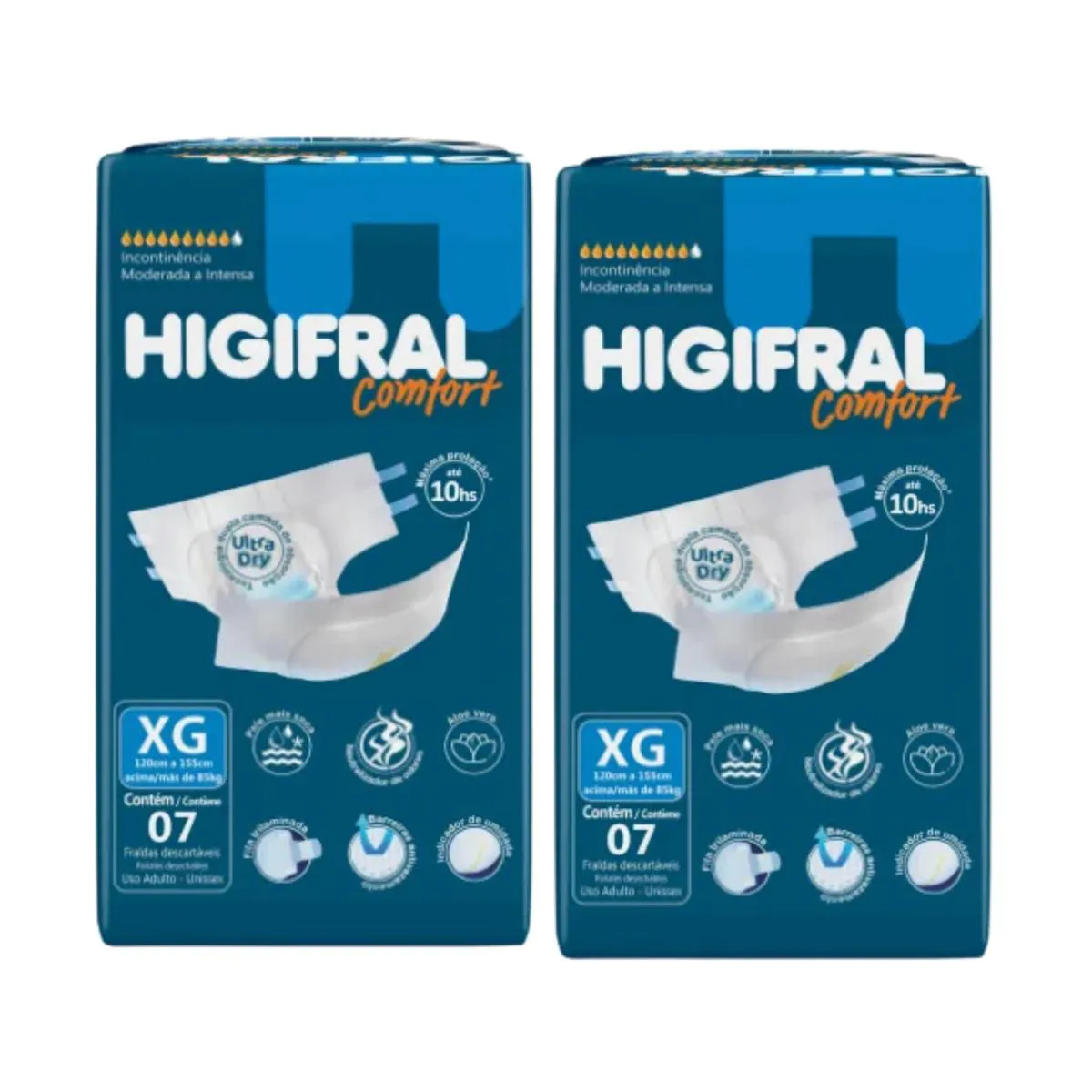 Kit C2 Fraldas Geriátricas Unissex Tam Xg - Higifral