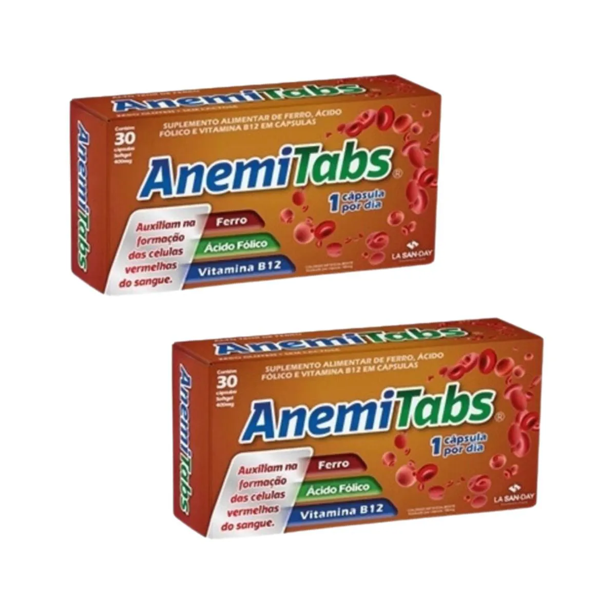 Kit C2 Anemitabs Suplemento Alimentar Ferro – La San Day