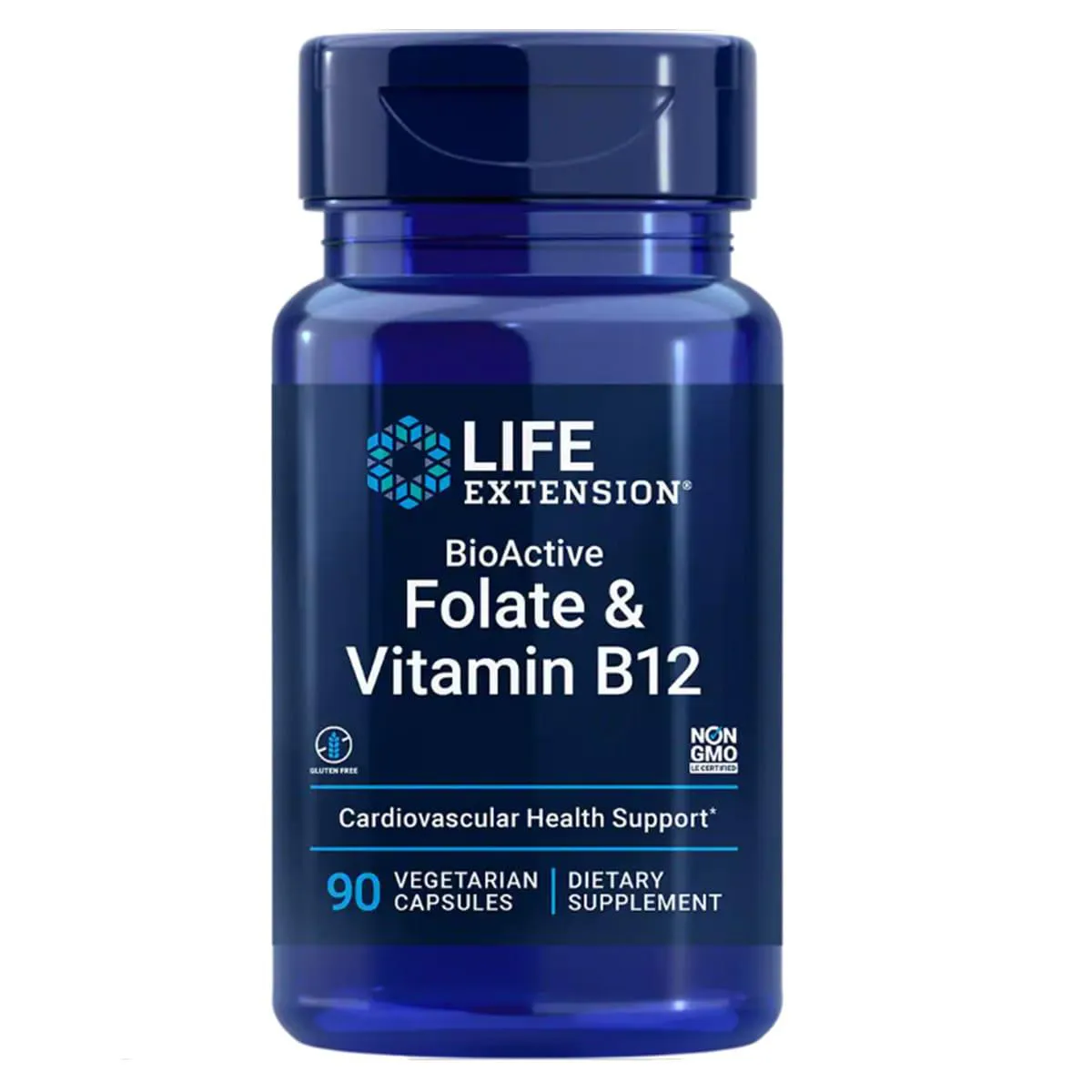 VITAMINA B12 COM BIOATIVO FOLATO 90 CAPSULAS - LIFE EXTENSION